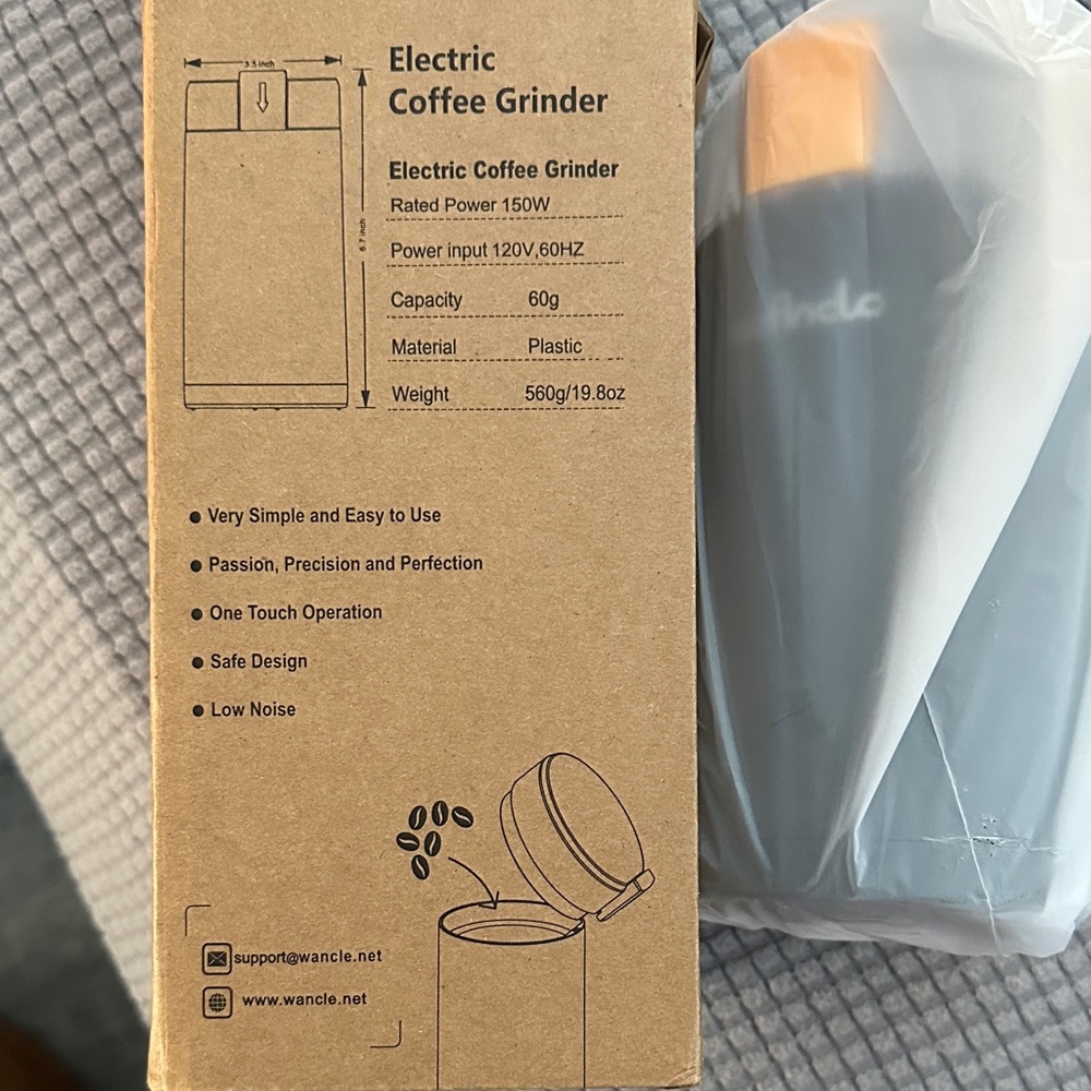 Electric Coffee Grinder - Gray - Picture 3 of 3